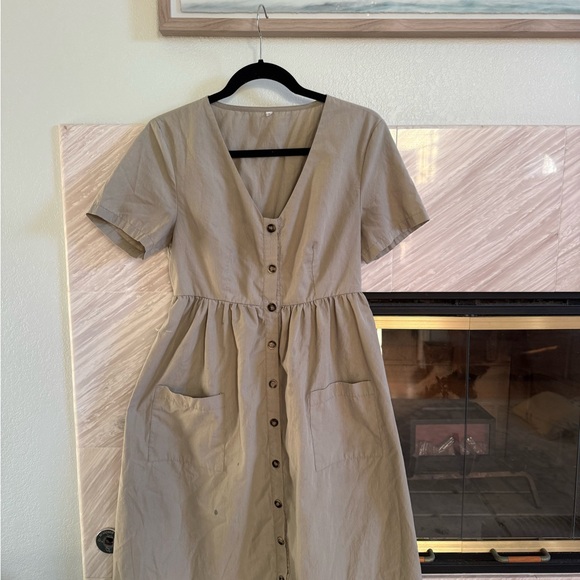 Jenny Kayne Kate style dress Tan Button-Down Dress - Picture 3 of 4